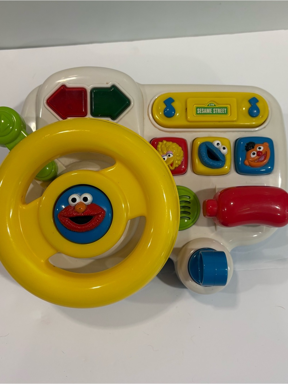Vtg 1997 Tyco Sesame Street Elmo Baby Toddler Car Steering Wheel Toy
